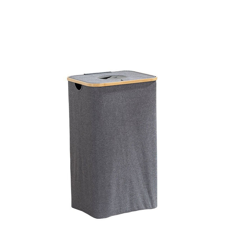 Modern waste separation container with removable inner insert and bamboo lid