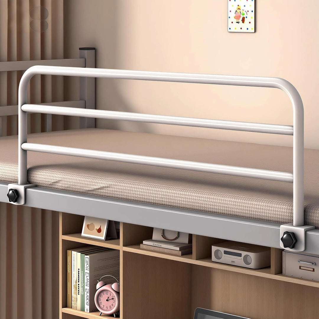 Clamp-On Tubular Bed Guard Rail with Tool-Free Knob Clamp
