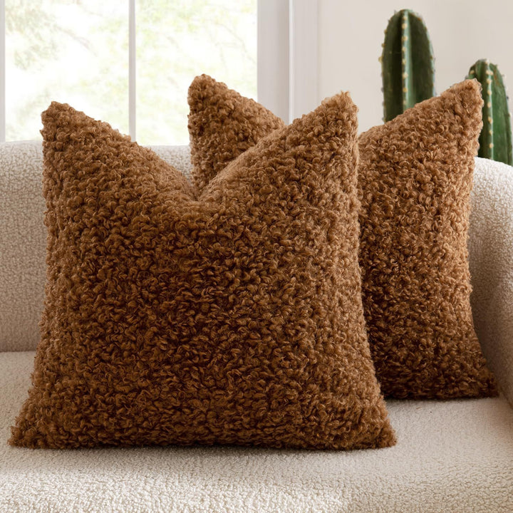 Textured Plush Decorative Pillow