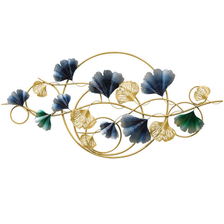 Decorative Metal Wall Art Sculpture with Ginkgo Leaf Design