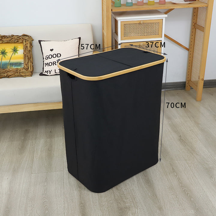 Practical laundry basket with lid