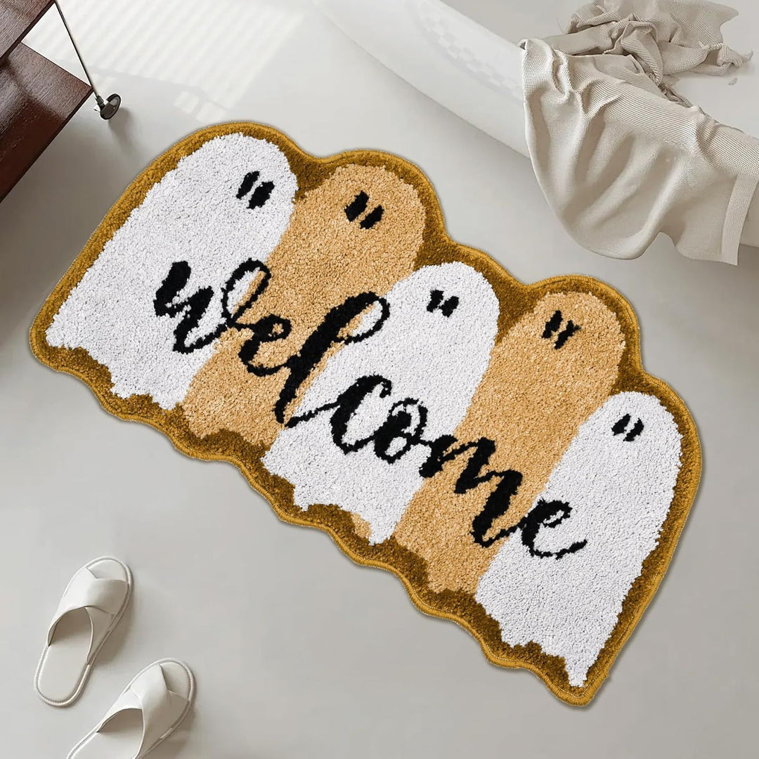 Halloween-Themed Ghost Bath Mat