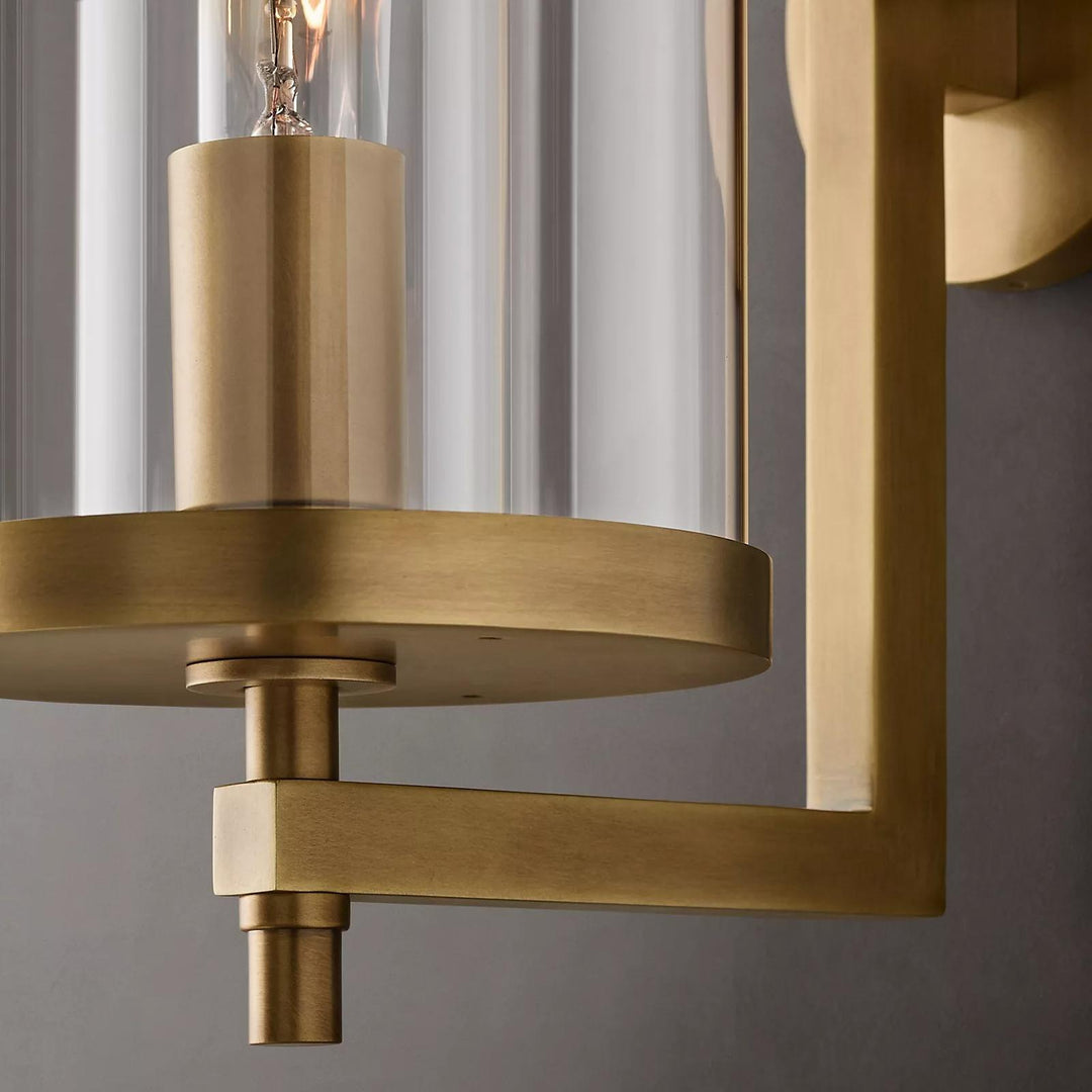 Vintage Industrial Clear Glass Wall Sconces
