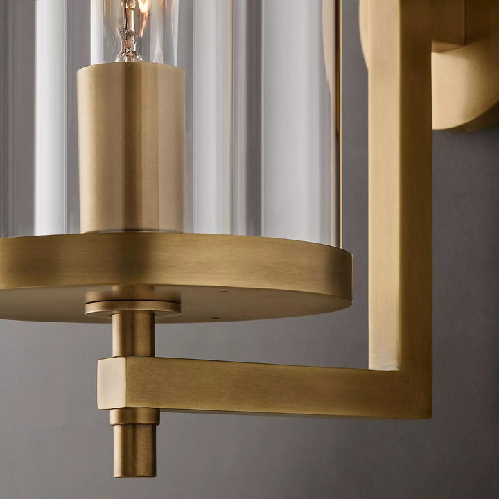 Vintage Industrial Clear Glass Wall Sconces
