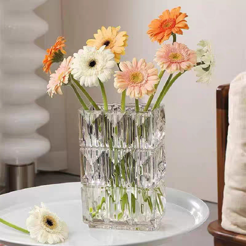 Decorative Textured Glass Container