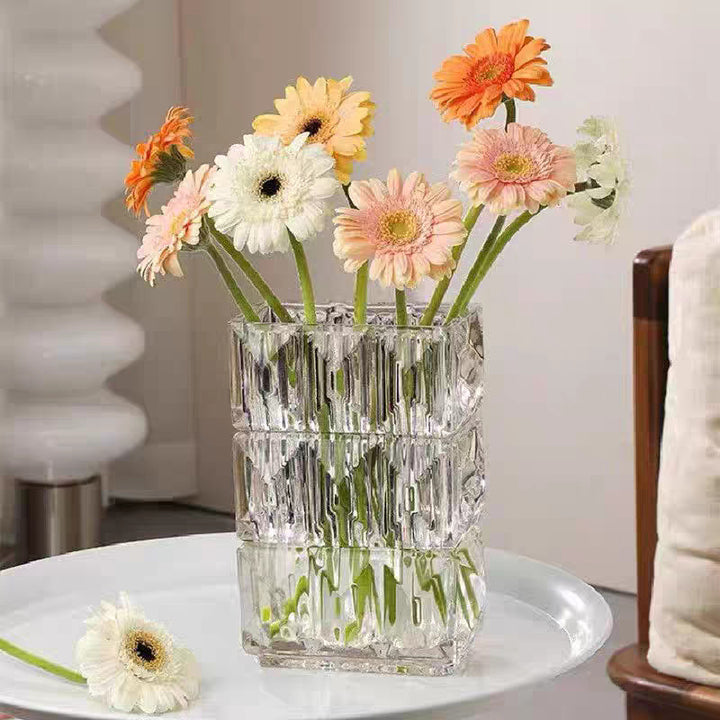 Decorative Textured Glass Container