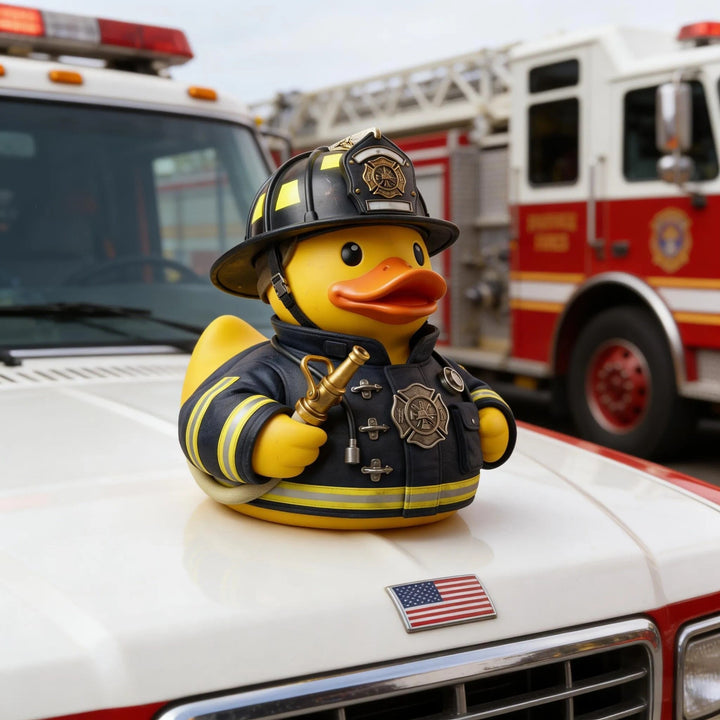 Decorative figure Fire brigade rubber duck