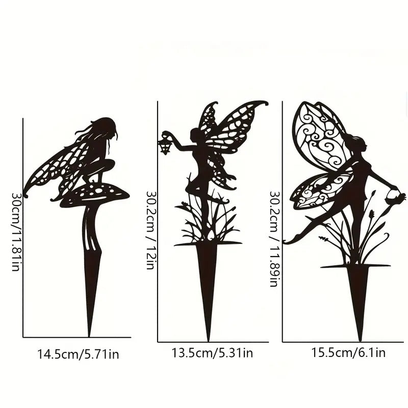 Garden stake with fairy motif