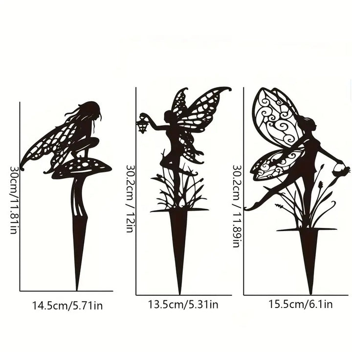 Garden stake with fairy motif