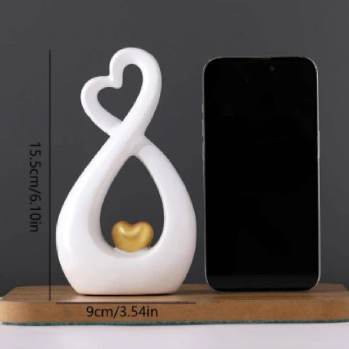 Infinity Heart-Shaped Sculpture