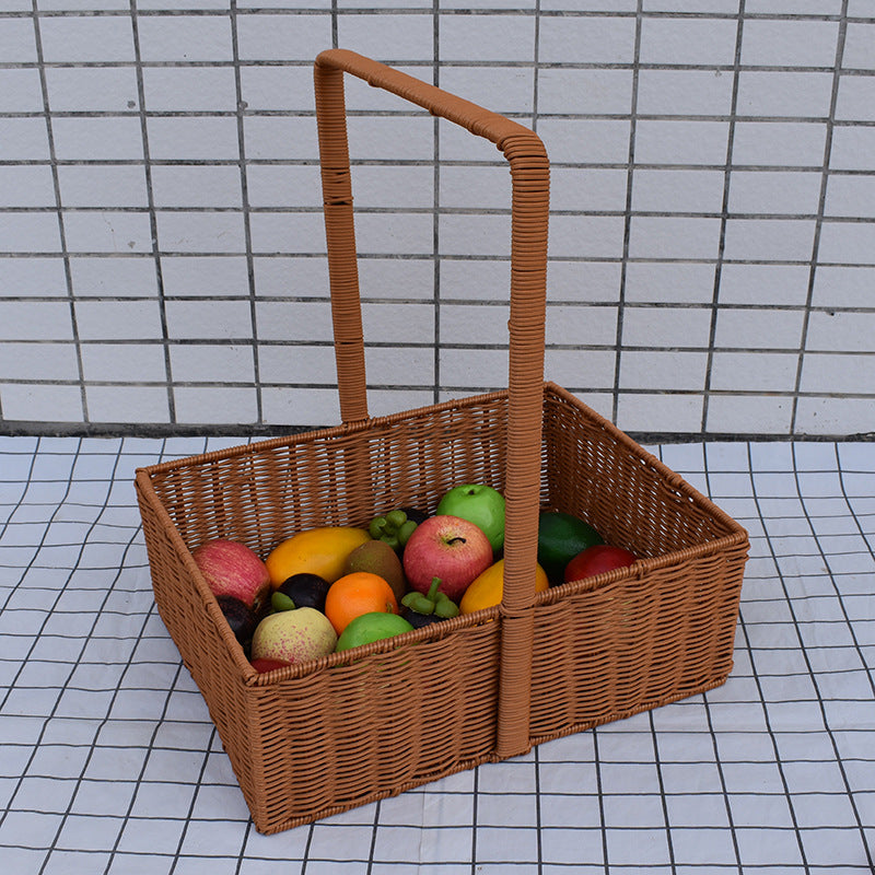 Multi-Functional Woven Storage Basket with Lid