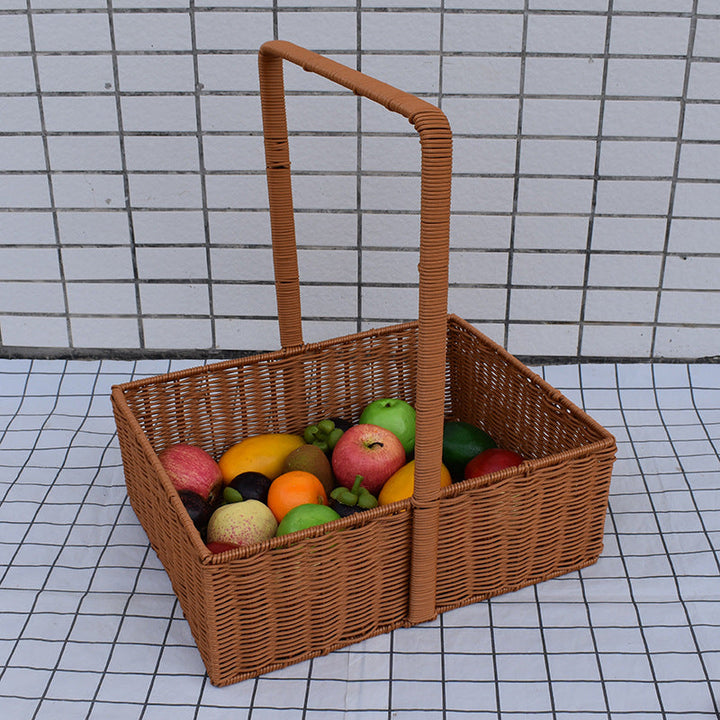 Multi-Functional Woven Storage Basket with Lid