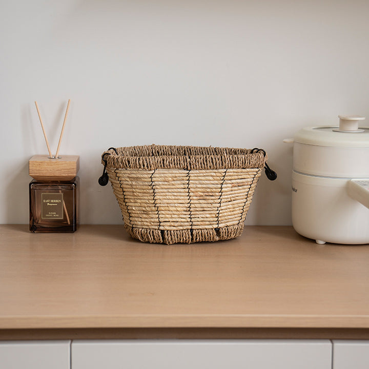 Versatile storage basket with sturdy woven design