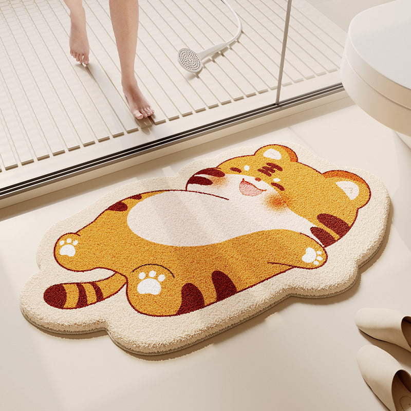 Cute Cartoon Cat-Shaped Bath Mat