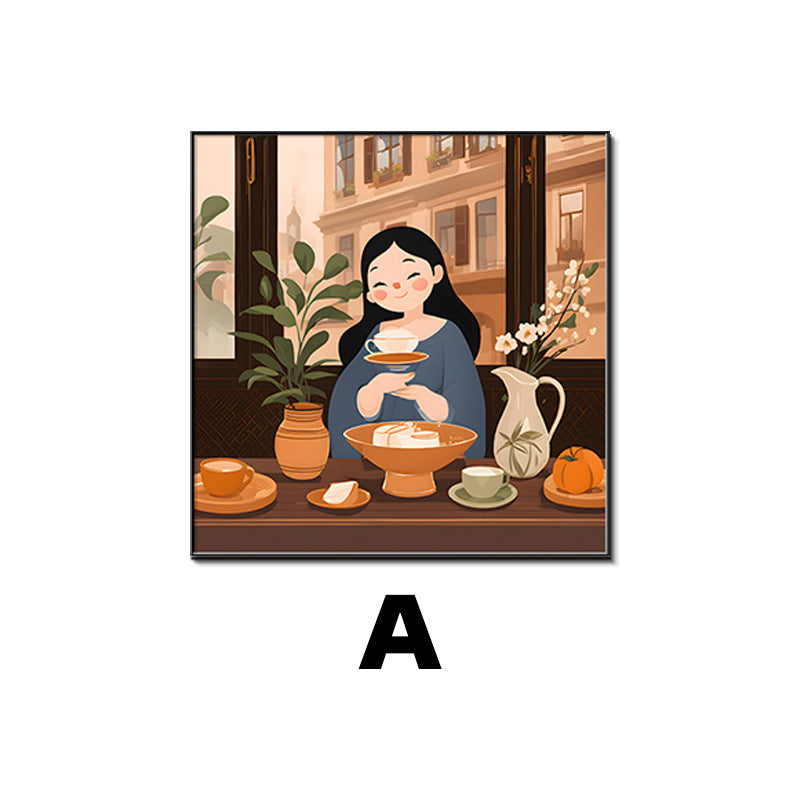 Framed Art Print of a Cozy Tea Scene