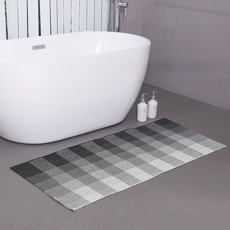 Flat-woven floor rug for bedrooms and living spaces with striped texture and low pile