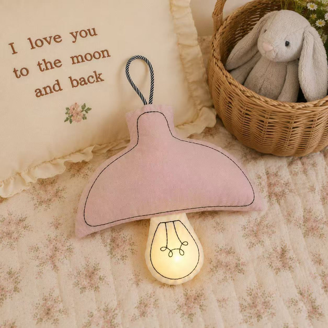 Plush pendulum-shaped LED nightlight pillow