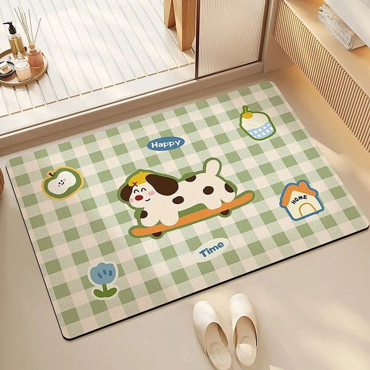 Welcome Home Cartoon Area Rug