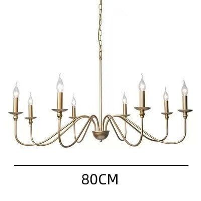 More modern industrial multi-armed minimalist candle holder chandelier pendant light