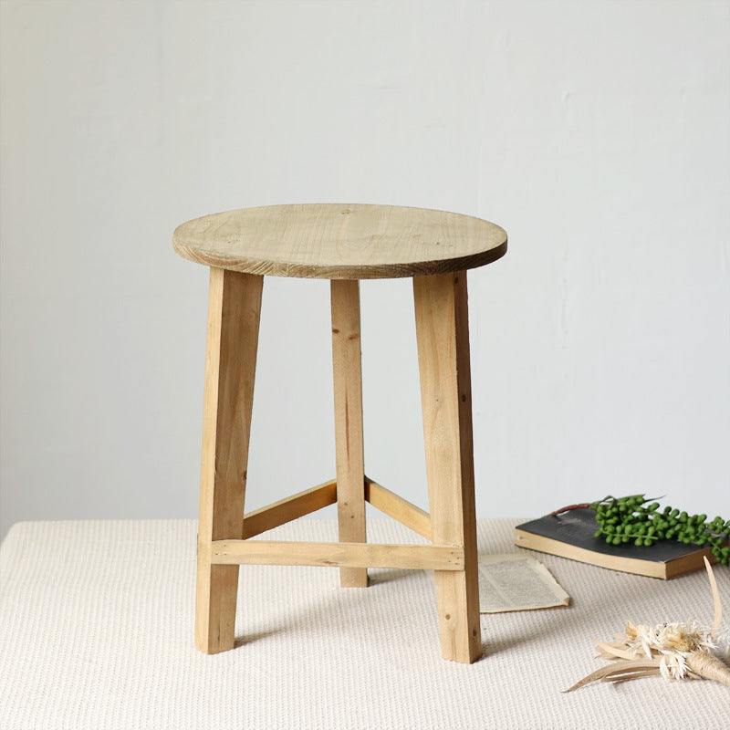 Rustic side table made of solid wood