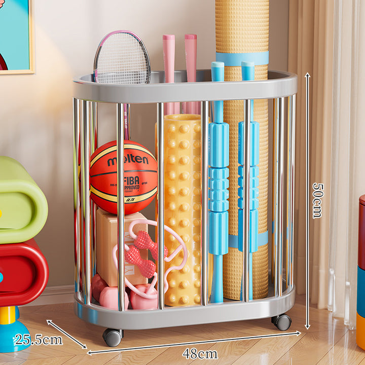 Vertical Rolling Sports Gear Organizer Rack