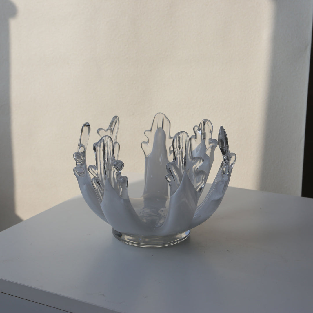 Sculptural Resin Splash Centerpiece Bowl