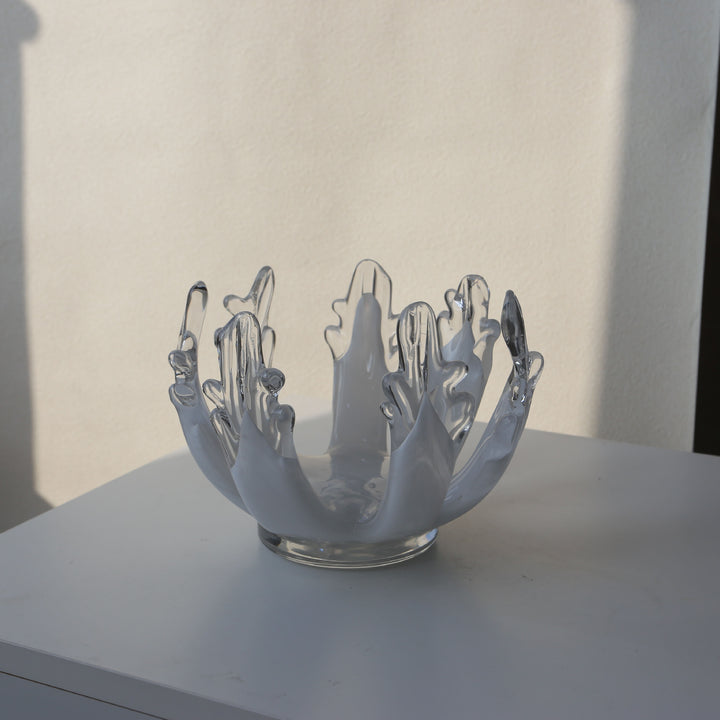Sculptural Resin Splash Centerpiece Bowl
