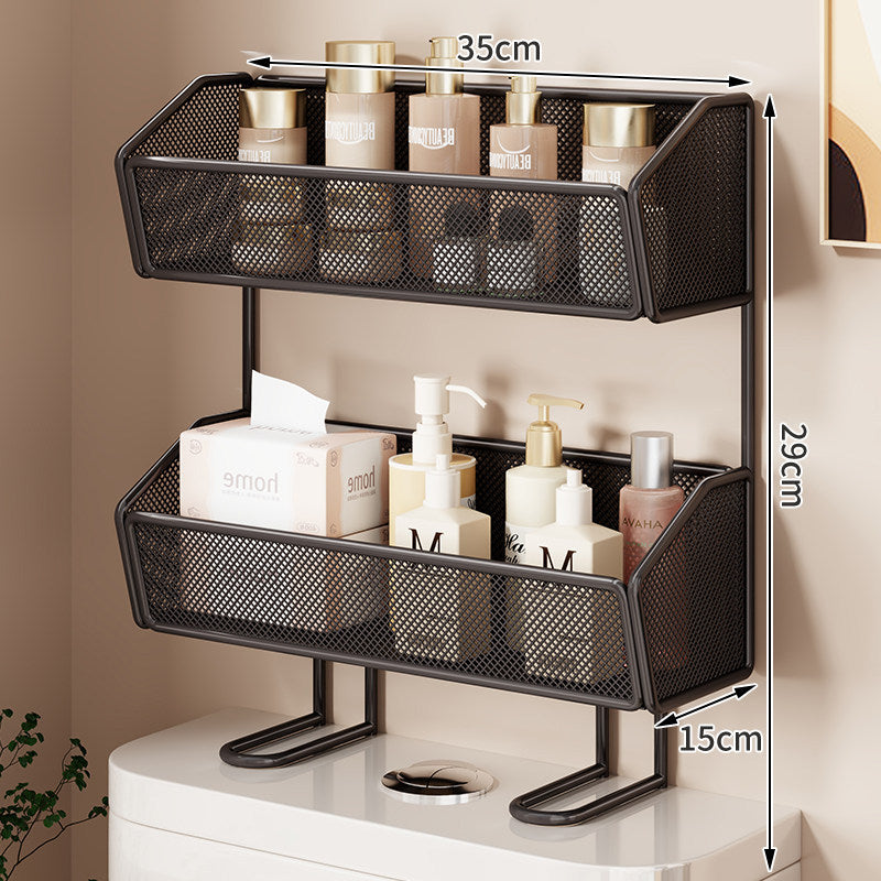 Mesh Two-Tier Bathroom & Countertop Organizer Shelf