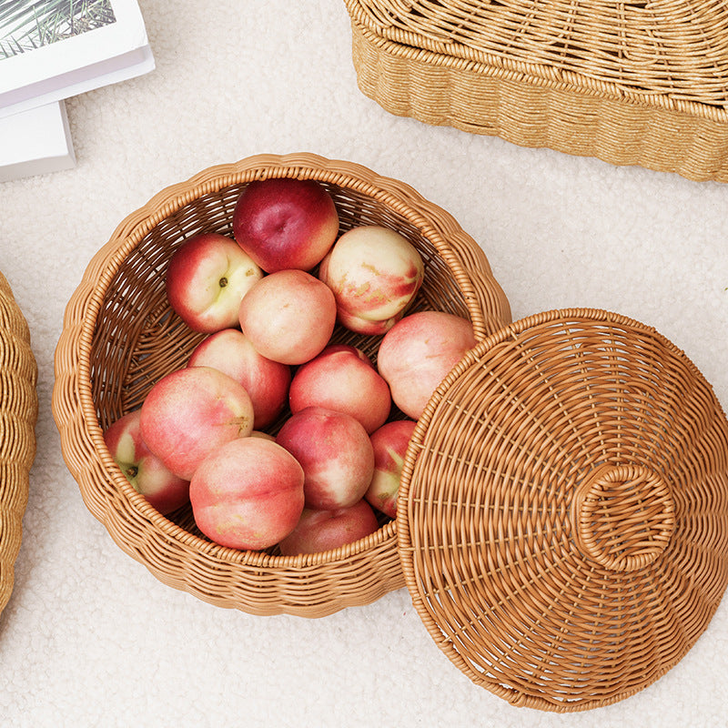 Woven Storage Container with Lid