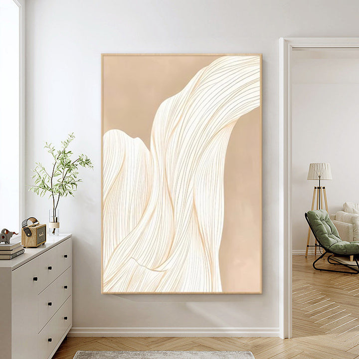 Abstract Wavy Line Framed Wall Art