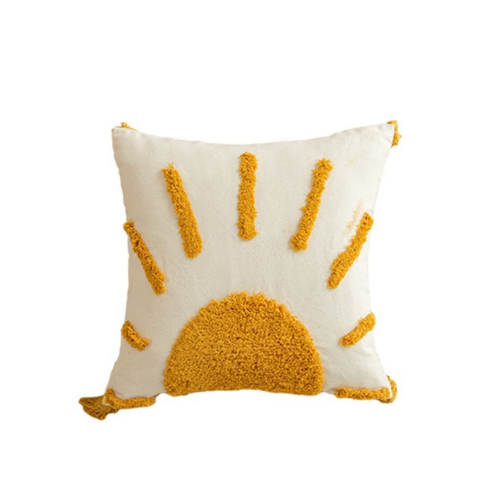 Textured Geometric Pattern Throw Pillow for Sofa Decoration