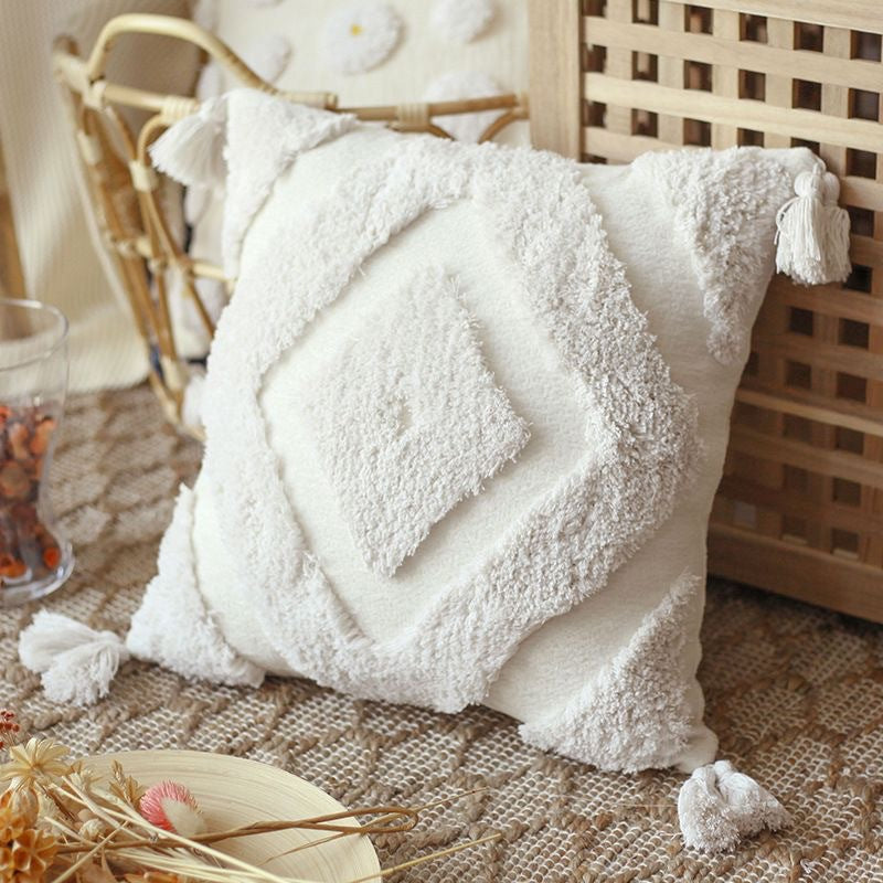 Textured Woven Accent Pillow for Living Room