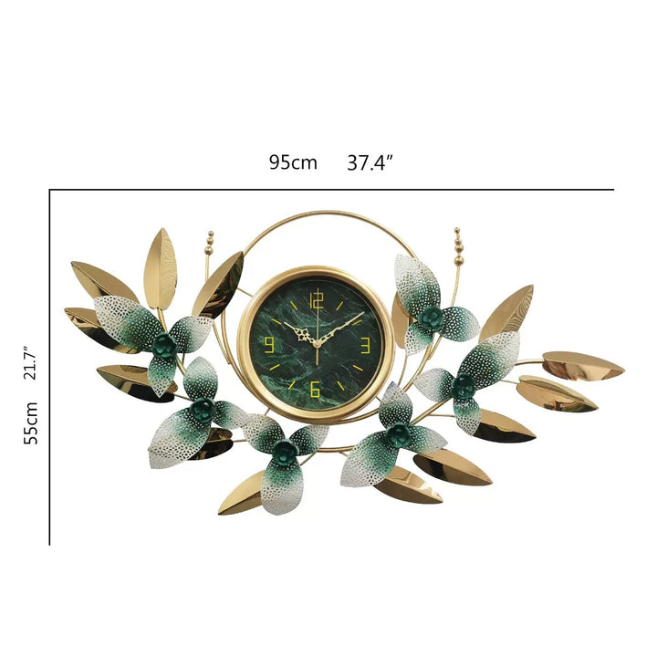 Decorative Metal Floral Wall Clock