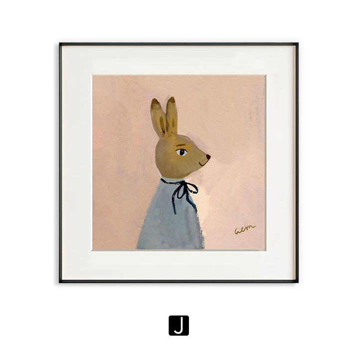 Framed Animal Illustration Artwork