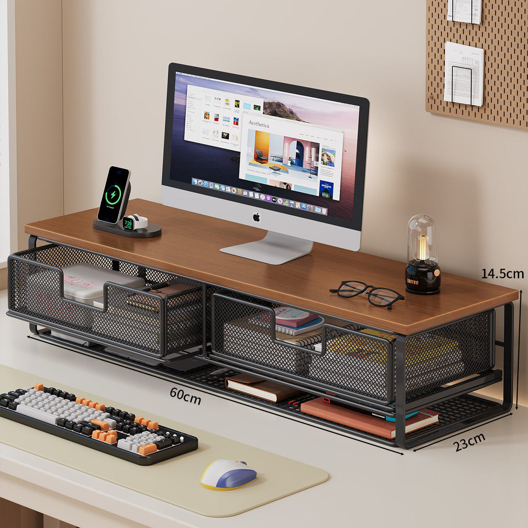 Multi-Function Desk Organizer with Mesh Storage Boxes
