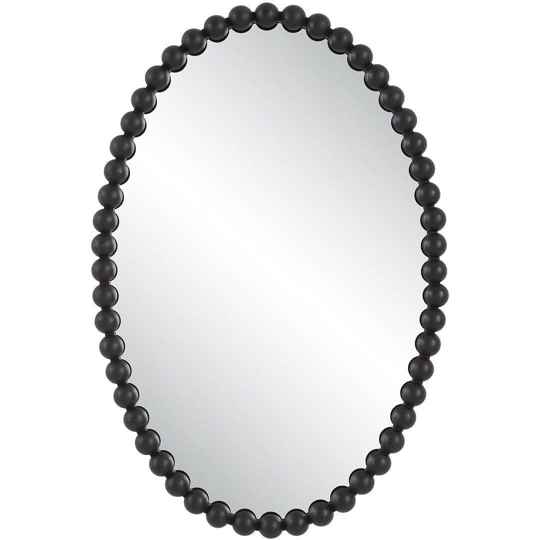 Embellished Pearl Oval Decorative Wall Mirror