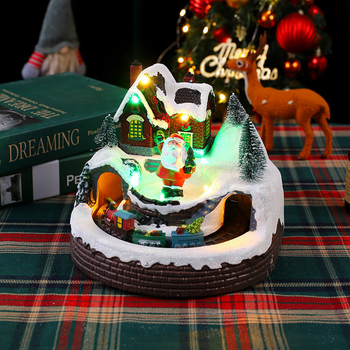 Illuminated Christmas village figure