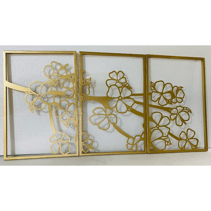 Decorative Floral Metal Wall Art Panel