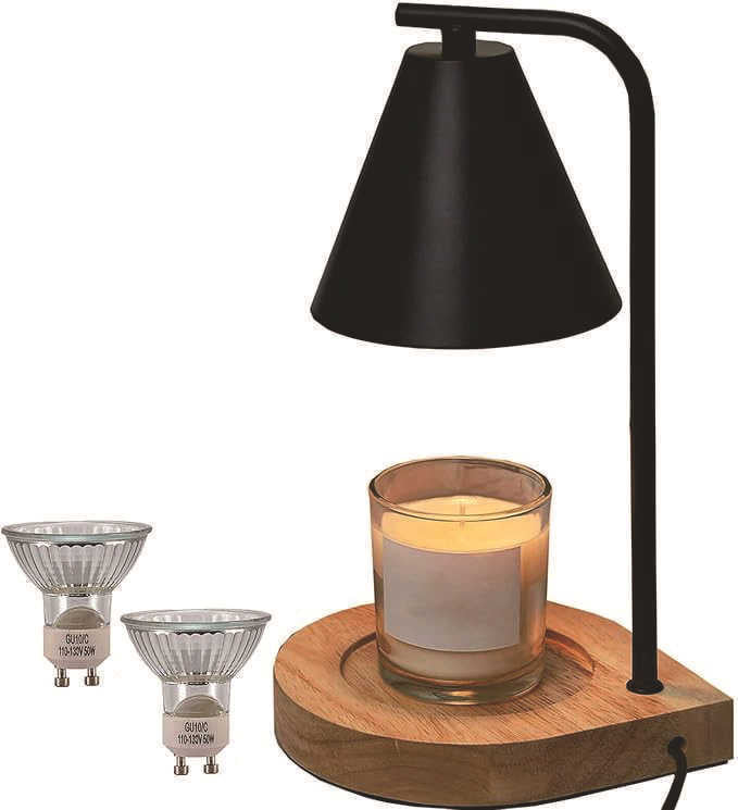 Modern table lamp with candle holder