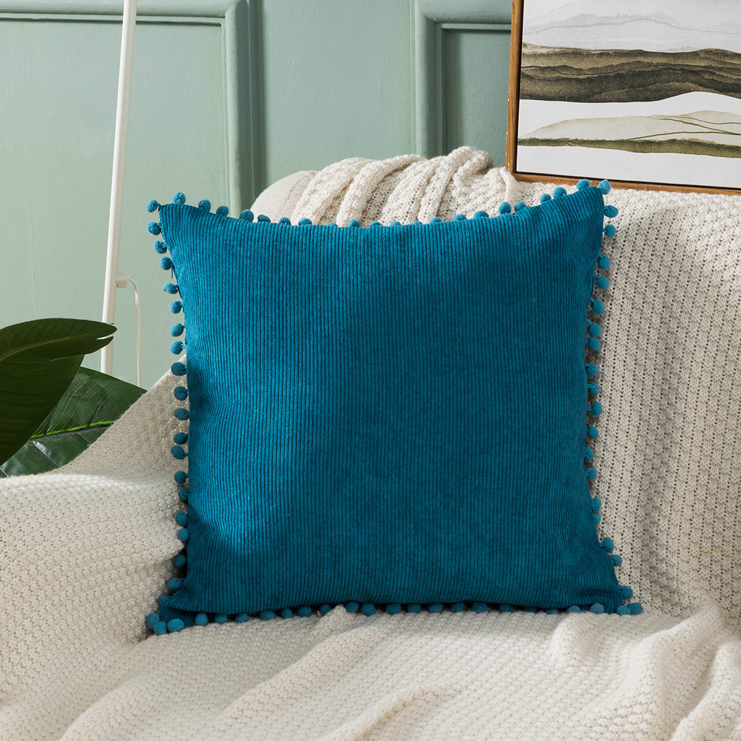 Textured Corduroy Decorative Throw Pillow