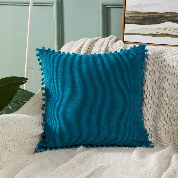 Textured Corduroy Decorative Throw Pillow