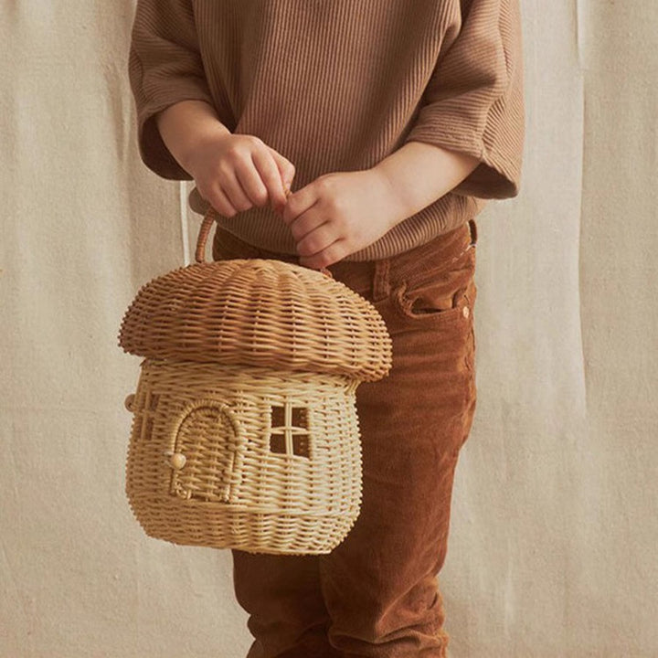 Playful hand basket in house design