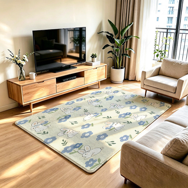 Soft Floral Decorative Area Rug