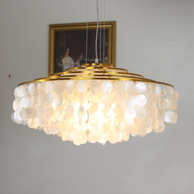 Modern Capiz Shell Pendant Light