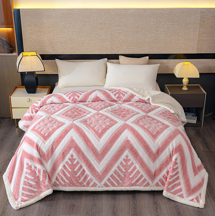 Geometric Patterned Fleece Blanket