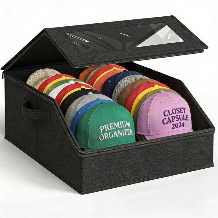 Storage box for caps