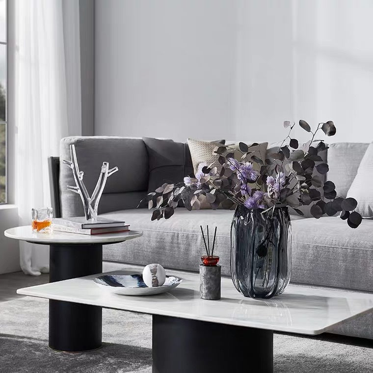 Hand-Blown Sculptural Rippled Glass Vase with Organic Ruffled Rim