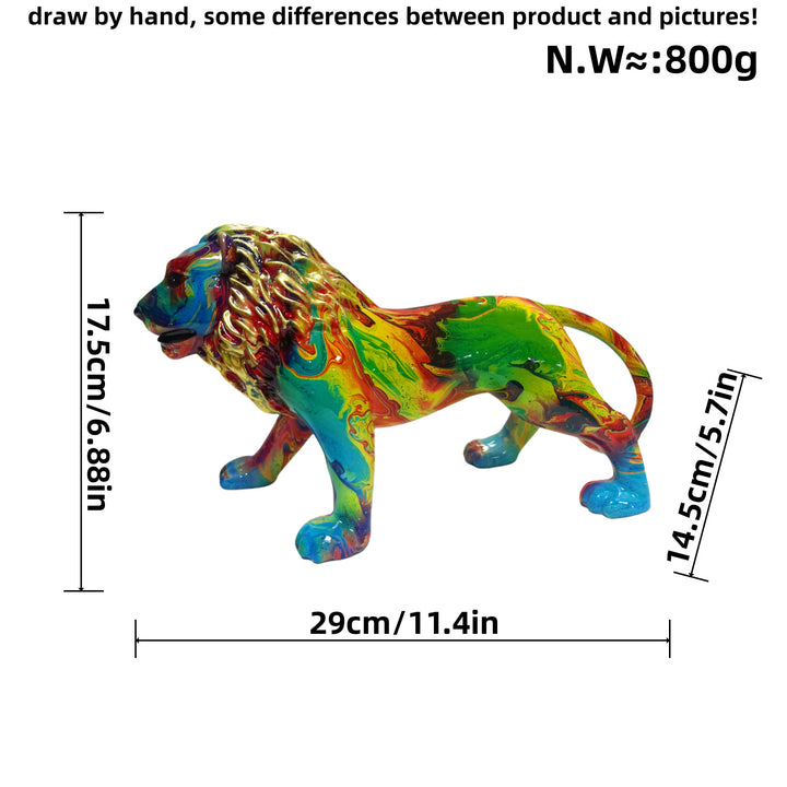 Artistically designed lion figure