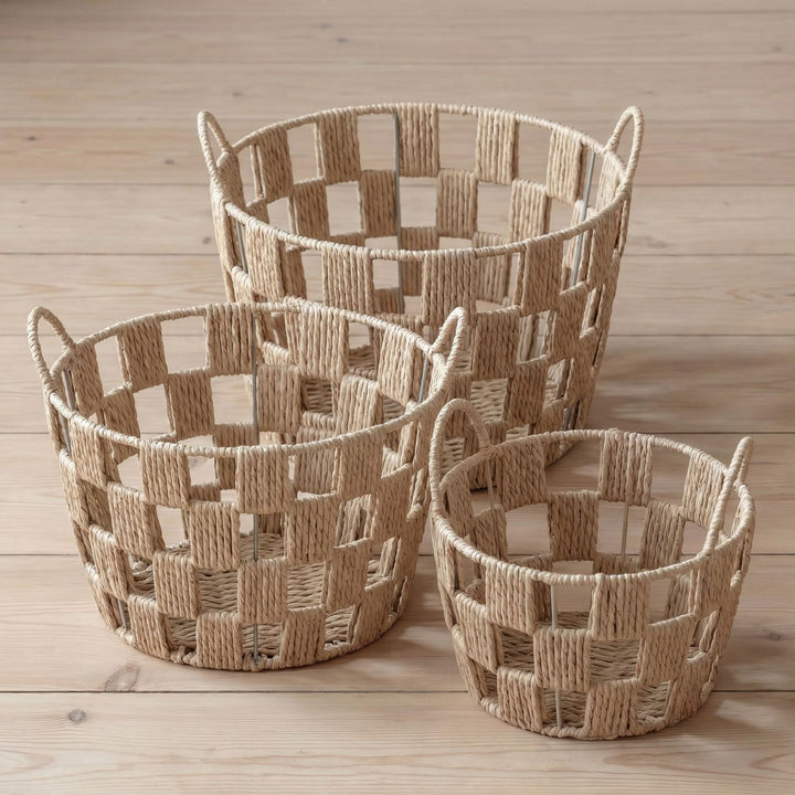 Basket set with handles