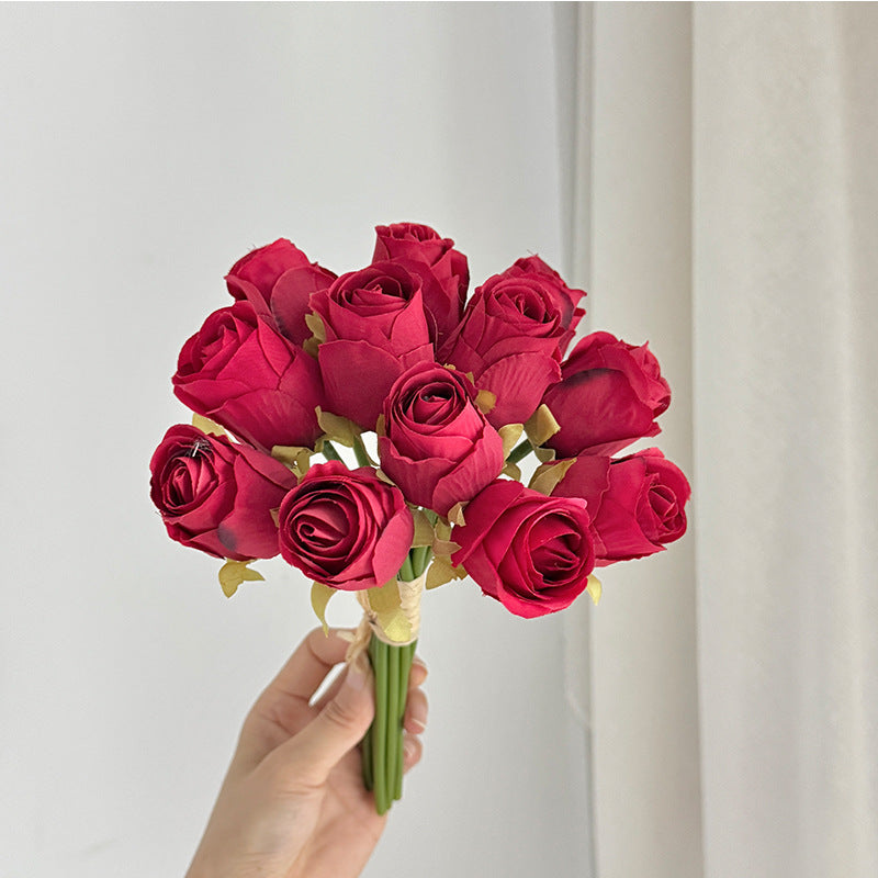 Elegant Artificial Rose Bouquet for Home Decor